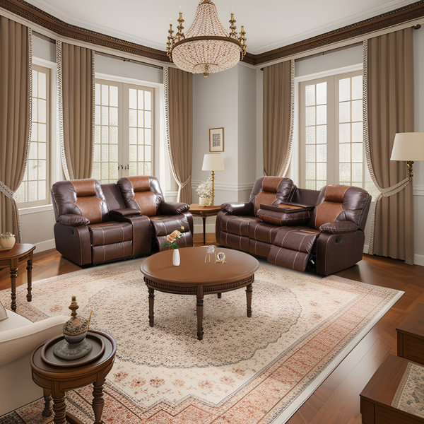 Lifestyle Furniture Wendy 2 Piece Faux Leather Reclining Living Room